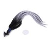 27.6in Motorcycle Helmet Woman Braids Wig Detachable Ponytail with Suction