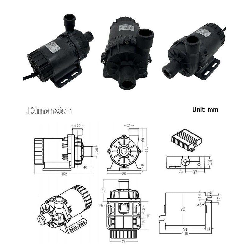 SHYSKY Powerful 24V 120W Micro Brushless DC Water Submersible Pump