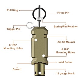 HAWKHONOR Perimeter Trip Alarm,12 Guage Camping Trip Wire Alarm Device, Early Warning Security System for Camping Safety/Bear Deterrent (Included an Adapter)