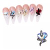 Mouyic Dijes Para Uñas Corazon De Cristal Con Serpiente 6