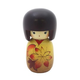 Kokeshi Kokeshi (Autumn Leaves) (Prime Minister's Award Winner of the Prime Minister Award by Masae Fujikawa), Made in Japan