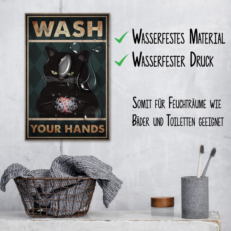 Wash Your Hands Sign Funny Gift Idea for Toilet and