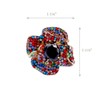 Lavencious Flower Shape CZ & Rhinestone Cocktail Stretch Ring Party