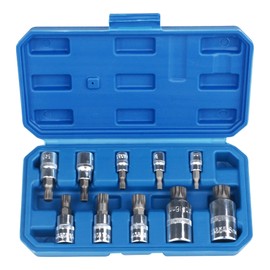 DAYUAN Spline Socket Bit Set 10pcs Square Triple Silver M4 - M18