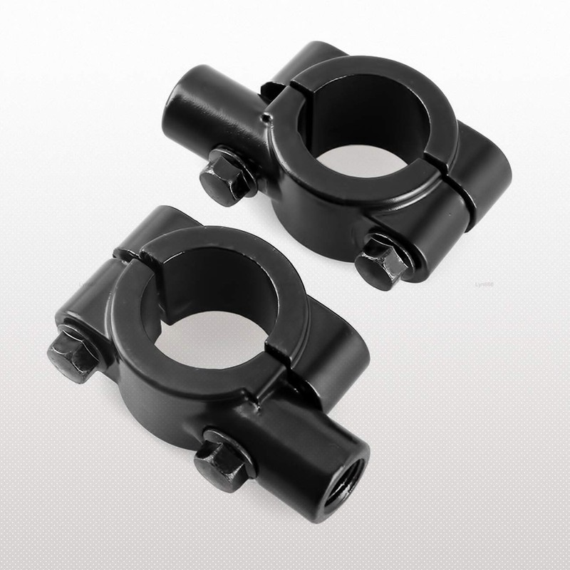 Motorcycle Mirrors Mounts 7/8" Handlebar Mirror Mount Holder Clamp Adaptor