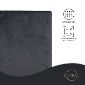 Devior Cashmere Touch Spannbettlaken 90x200-100x200 cm anthrazit | 190 g/m² Bettlaken 100% Polyester | bis 22cm Matratzenhöhe Gummizug | Oeko-TEX Standard 100 | Spannbetttücher Leintuch Matratzen