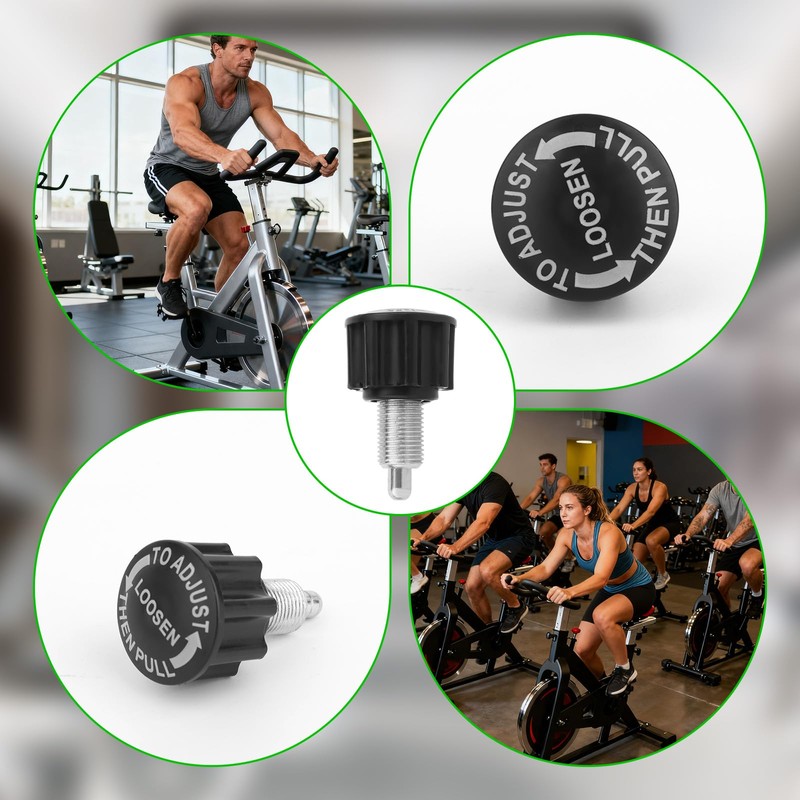 Penitue 2pcs M16 Pull Pin Knobs, Spin Bike Height Adjusting
