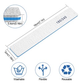 Nail File 180/240 50pcs-Nail Files for Natural Nails 180/240 Grit, Emery Boards Nail Files Double Sided, Professional Nail Filer for Nail Tech
