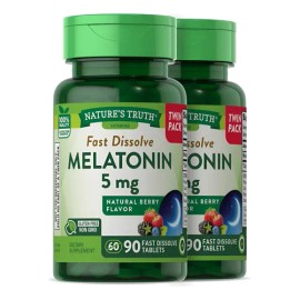 Natures Truth Melatonina 5 Mg 180 Tabletas Sabor Baya                                                                                                 