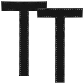 AmazingSpark 2 Pack T Square Rulers, 12 Inch Acrylic T Ruler, Drafting Tools, Architect Ruler for Engineers and Artists General Layout Work Art Framing Drafting Scrapbooking Crafting