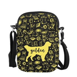 KUIYAI Maofeed Umhängetasche mit Golden Retriever, für Hunde/Mutter, Vater, Life is Gold, Geschenk für Haustierbesitzer (Life is goldenUK)