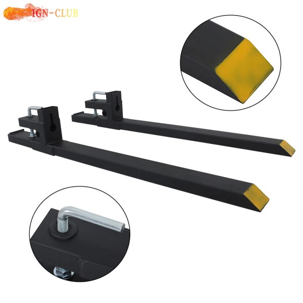 Genrics 4000Lbs Tractor Pallet Forks 60" Clamp On Bucket Loader