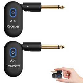 Guitar System 2.4 GHz, Rechargeable Audio Transmitter and Receiver, 90° Rotatable for Guitar, Bass and for Electric Instruments Guitar Kit