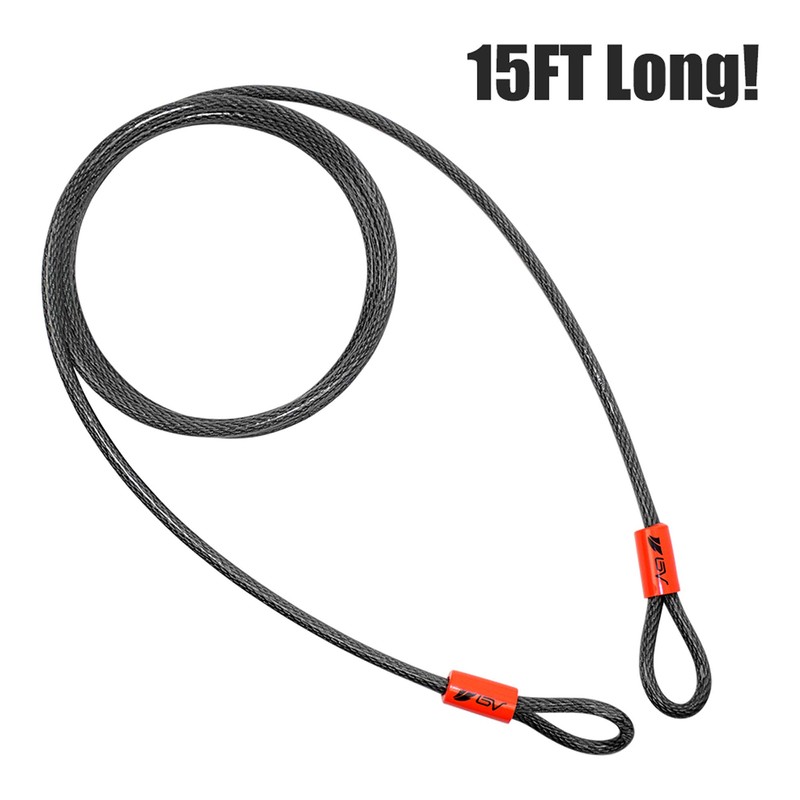 BV Heavy-Duty 15FT Security Cable with Loops - 10mm (3/8