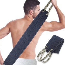 Back Scrubber for Shower, Double-Sided Back Scrub Washcloth with Handles for Use in Shower, 38 Inches  Exfoliator Bath Tool to n Your  Deeply for Men & Women  e - Flavor Name: Blue