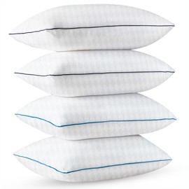 Bed Pillows for Sleeping: Luxury Hotel Pillows Standard Size Set of 4 Pack Supportive Suitable for Stomach,Back and Side Sleepers