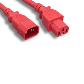 Kentek 2' Red Power Cable for HP Aruba CX8325 CX6300 Network Switch JumperCord to PDU