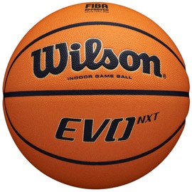 Wilson Basketball EVO NXT FIBA GAME BALL, Mixed Leather, Ideal for Indoor, Size 7, Brown, WTB0965XB