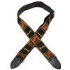 Fender Legacy Monogram Strap, Black/Yellow/Brown Guitar, 2"
