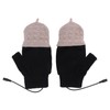 Heated Gloves Fingerless Full Finger Adjustable 3 Gear Black Hand