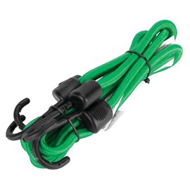 Performance Tool W1832 Coated Steel 48" Bungee Cords, Multi-Strand Rubber Core, UV Resistant, Green/Black, 2-Pack