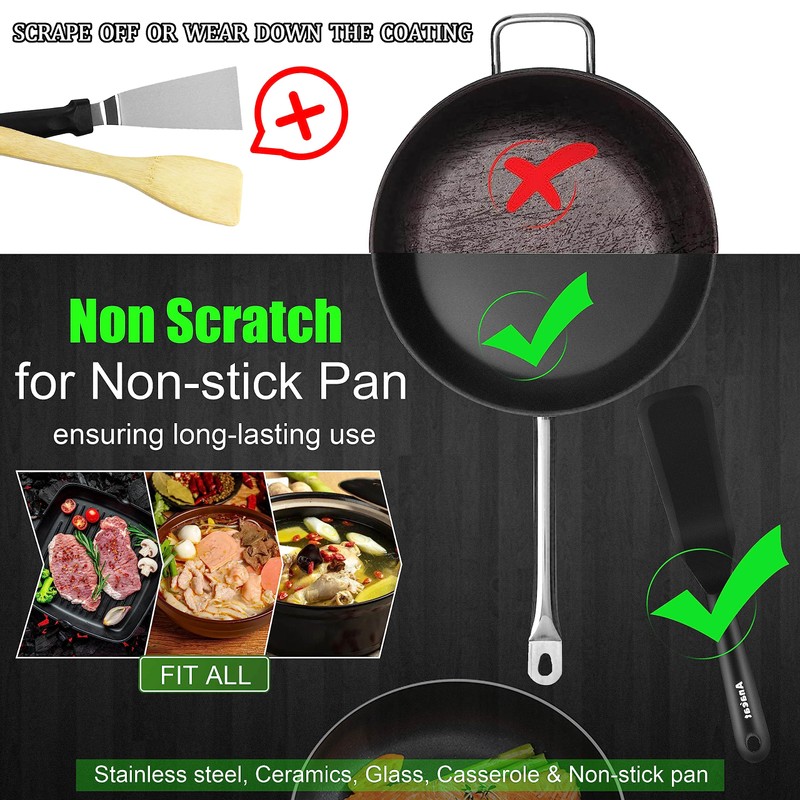 Anaeat Silicone Thin Spatula Set of 2 - Mini Brownie
