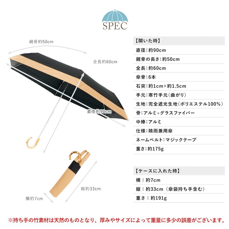 VITAFELICE vsgz-452z Women's Folding Parasol for Rain or Shine, Light