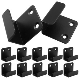 Moicstiy 6 Pack Wall Hanger Fastener, Stainless Steel Mount Brackets Hook With 20mm Inner Width Heavy Duty Tile Display Hangers for Ceramic (Black)