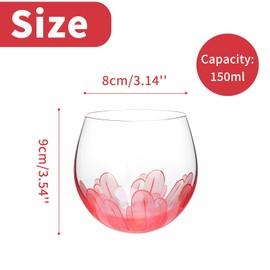 Premium Stemless Wine Glasses of 4,14oz Colored Stemless Red Wine Glasses,Short Wine Tumblers for Wine, Water, Juice,Crystal Glass Durable Drinking Cups for Parties, Great Gift Idea for Men Women