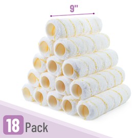 Bates- Paint Roller Covers, 9", Pack of 18, Covers for Paint Rollers 9 Inch, 9 Inch Paint Roller Covers, Paint Roller Cover, Paint Roller Covers 9 Inch, Large Paint Roller Covers