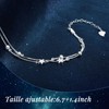CheersLife Bracelet Argent 925 Femmes Étoile Pearl Bracelets, Inspirant Bracelet