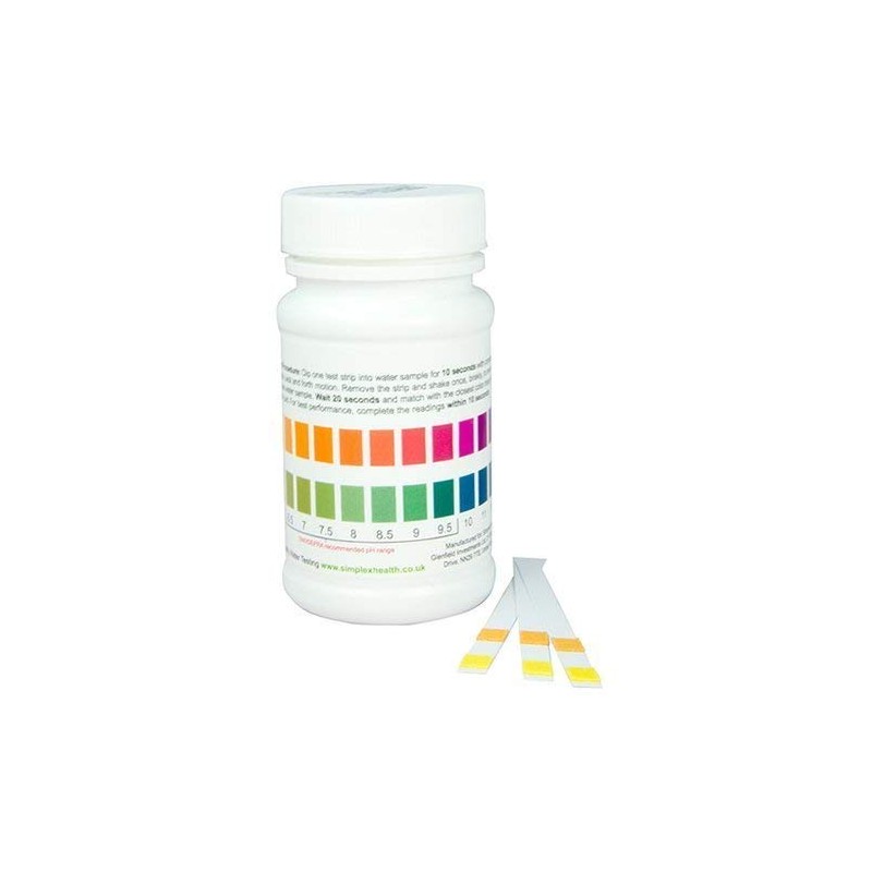 SimplexHealth Extended Range Water pH Test Strips (50 Test Strips)