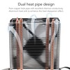 CPU Cooler Dual Heat Pipe 48CFM DC12V Quiet Operation Hydraulic