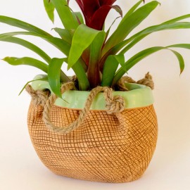 STPGoods Brown Clay Planter Plants Pot Handmade Terracota Cachepot 6x5 Flower Pot Herbs