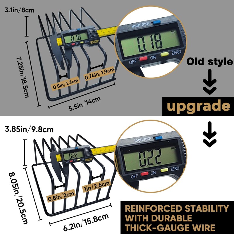 SAGLAU Heavy-Duty 5-Slot Cutting Board Organizer Rack, Space-Saving Kitchen Storage