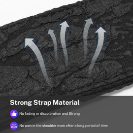 LEKATO Guitar Strap, Anaglyph Embossed Floral Pattern Guitar Straps for Electric Bass Acoustic Guitar 2.5″ Wide Bass Strap Padded Guitar Straps with Picks & Blocks, Cable Fixing, Black