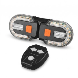 2 Pack Bike Turn Signals,Wireless Bicycle Tail Light USB Rechargeable
