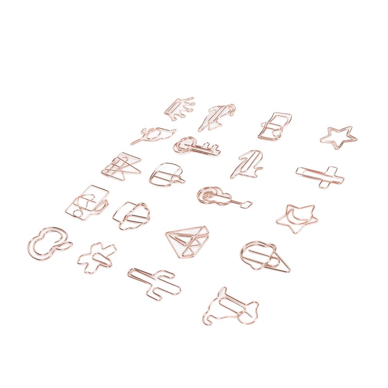 100Pcs Paper Clips Cute Look Note Clip Marking Document Organizing