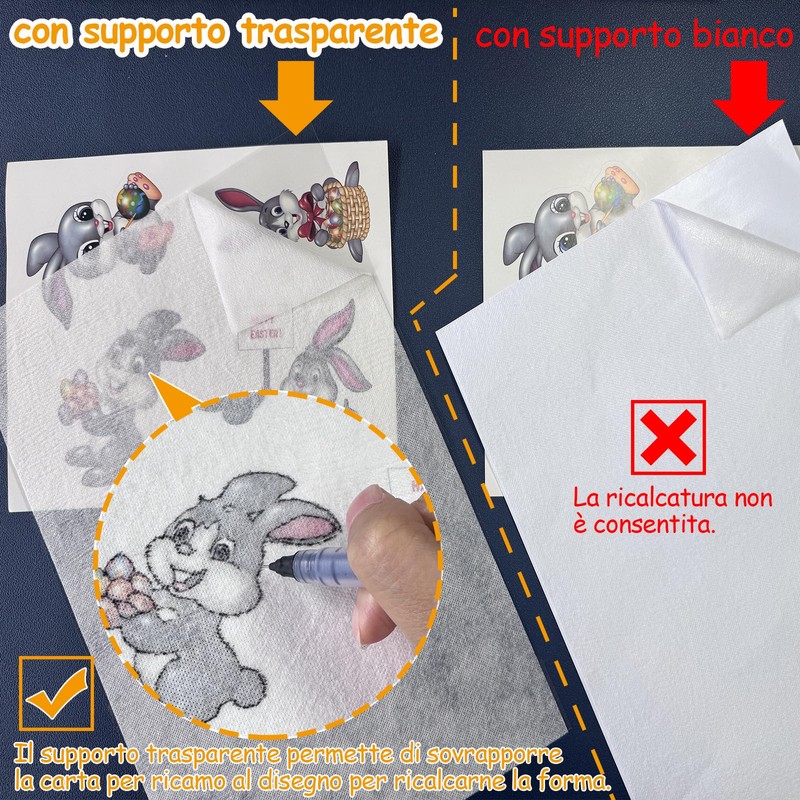 Siumir 12 Pezzi Stabilizzatore per Ricamo A4 29,7x21cm, Carta Tracciabile
