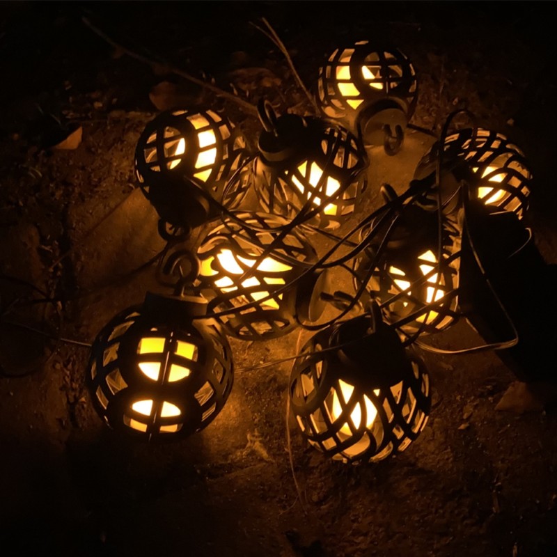 LED Simulation Solar Flame Light Garden Lights Solar String Lights
