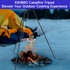 KIKIBRO Tripod Cooker Campfire, Grill Grate with Adjustable Height for