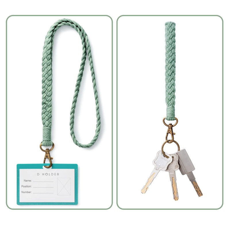 AOKSUNOVA Pack of 2 Key Chains Macrame Bracelet Lanyard Women