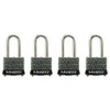Master Lock Padlock, 1-9/16 in. Wide, 4 Padlocks Total (Keyed
