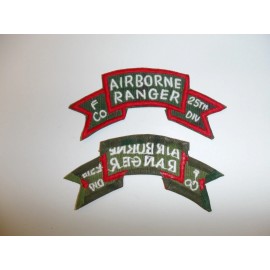 e2861 US Army Vietnam Airborne Ranger tab F Co 75 Infantry 25 Div ERDL hnd IR15E