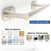 Ruacq Brushed Nickel Paper Towel Holder Self Adhesive Double Post