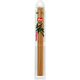 Prym 20 cm x 3 mm Double Pointed Glove Knitting Pins, Bamboo