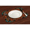 Ambesonne Psychedelic Place Mats Set of 4, Round Flowers Floral