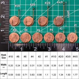 Dr.Fish 100 Pack Plain Shank Hook, Bronze, Straight Shank, in-line Classic Bass Trout Walleye J Hooks 3/0