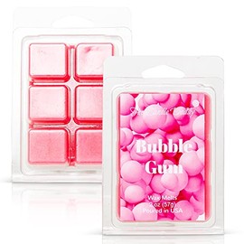 The Candle Daddy Bubble Gum - Pink Bubble Gum Scented Melt- Maximum Scent Wax Cubes/Melts- 1 Pack - 2 Ounces- 6 Cubes