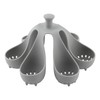 Silicone Egg Boiler Rack for 6 Eggs, Anti-Scald Handle &